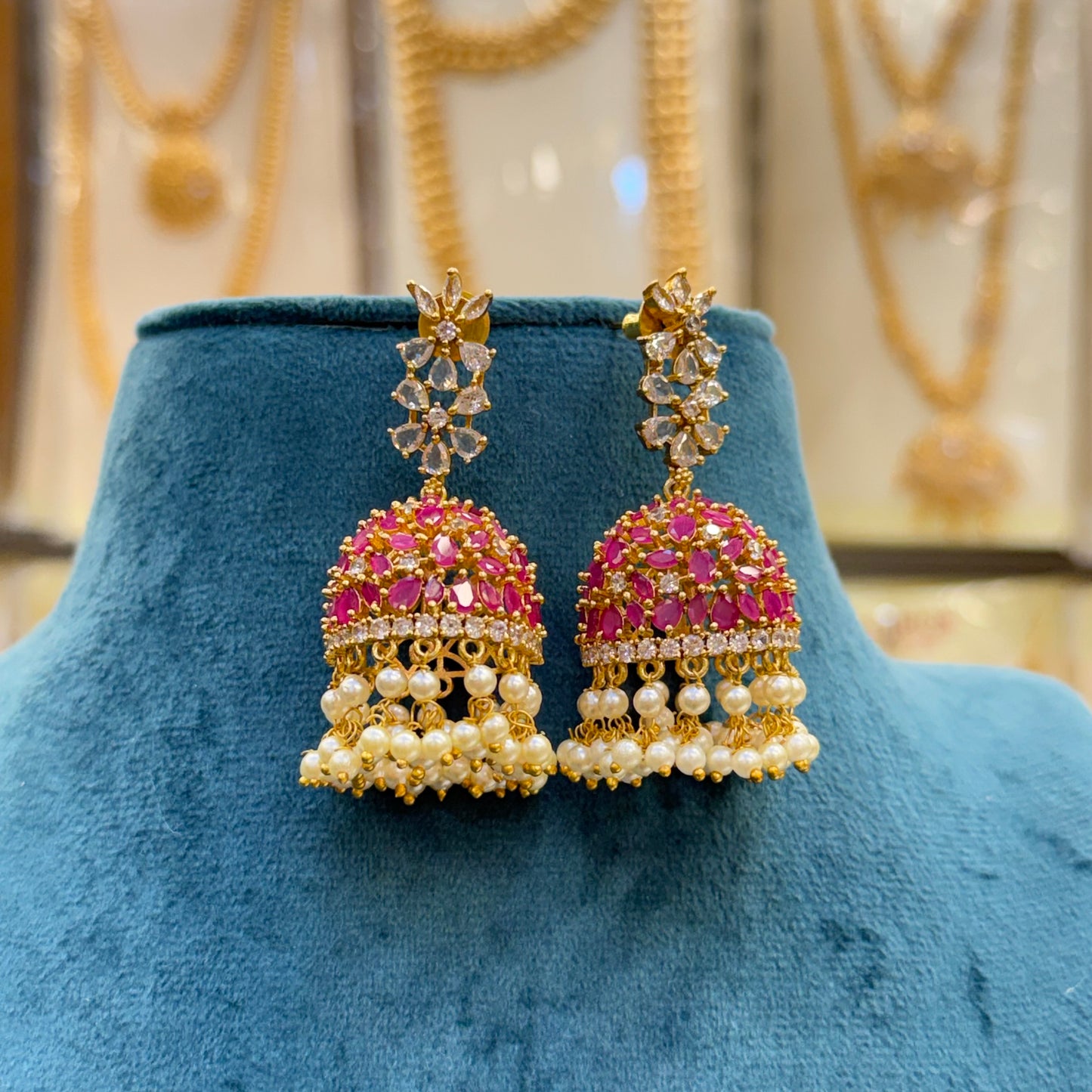 AD Floral Bloom Jhumki