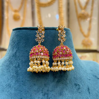 AD Floral Bloom Jhumki