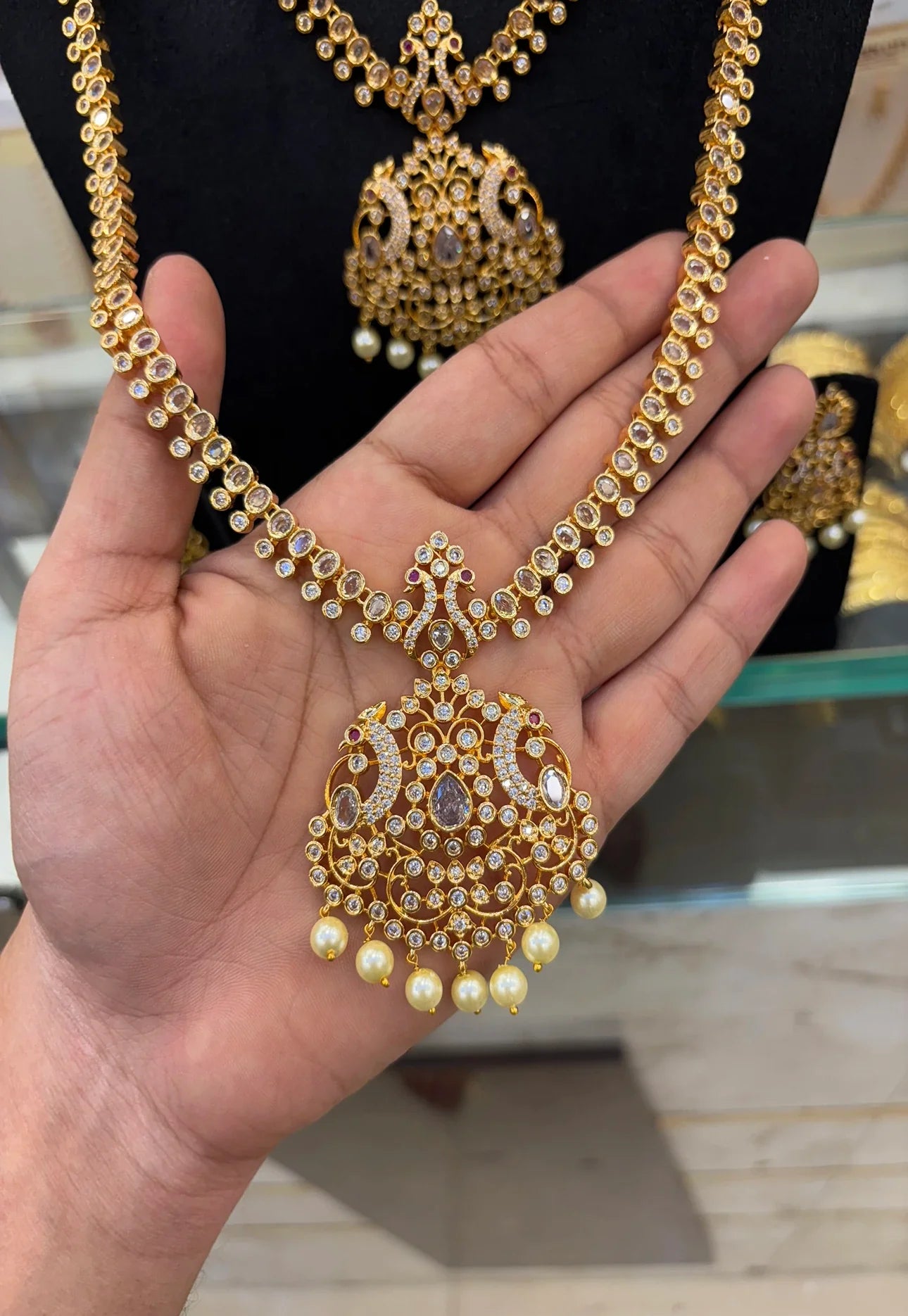 A.D Gold  White Stone Combo Set Guarantee Polish