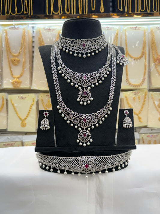 A.D Stone Bridal Set & Hipblet
