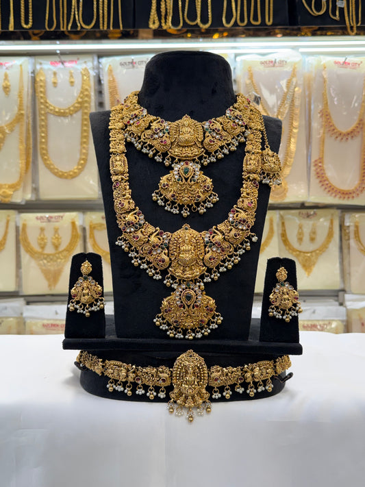 Antique Lakshmi Design Bridal  Set