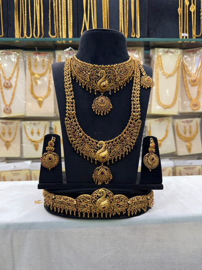 Antique peacock design Bridal Set
