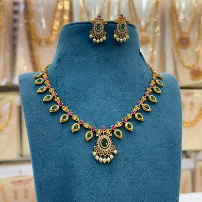 Keralam Emerald Classic Necklace