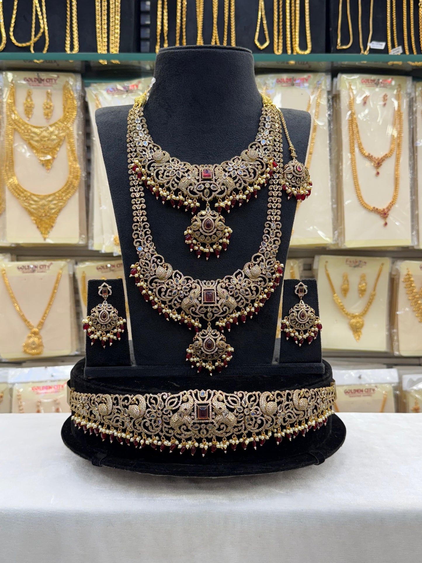 Victorian Bridal Set Red Maroon Beats