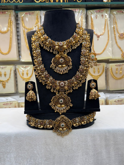 Antique Stone Work  Bridal Set