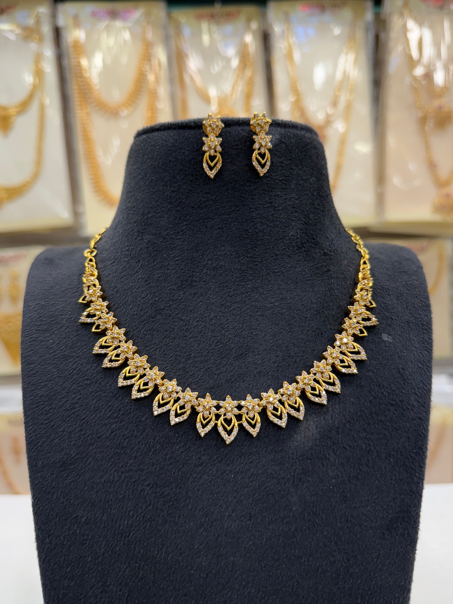 A.D stone Antique Necklace