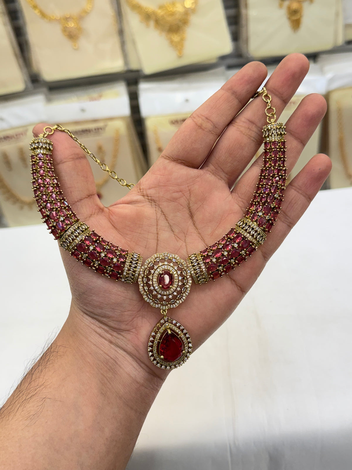 Victorian Crystal Glow Necklace