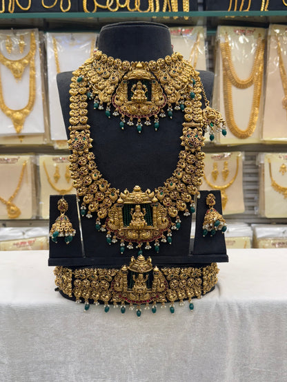 Antique Heavy Bridal Set Green Beats