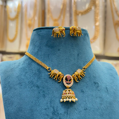 Elephant style simple necklace