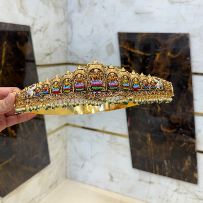 Enamel Antique Lakshmi Hip Chain
