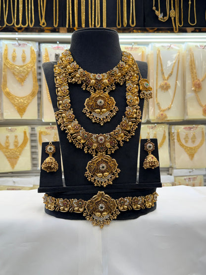 Antique Stone Work Bridal Set