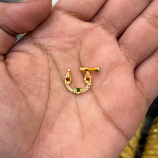 Navarathna Nose Pin