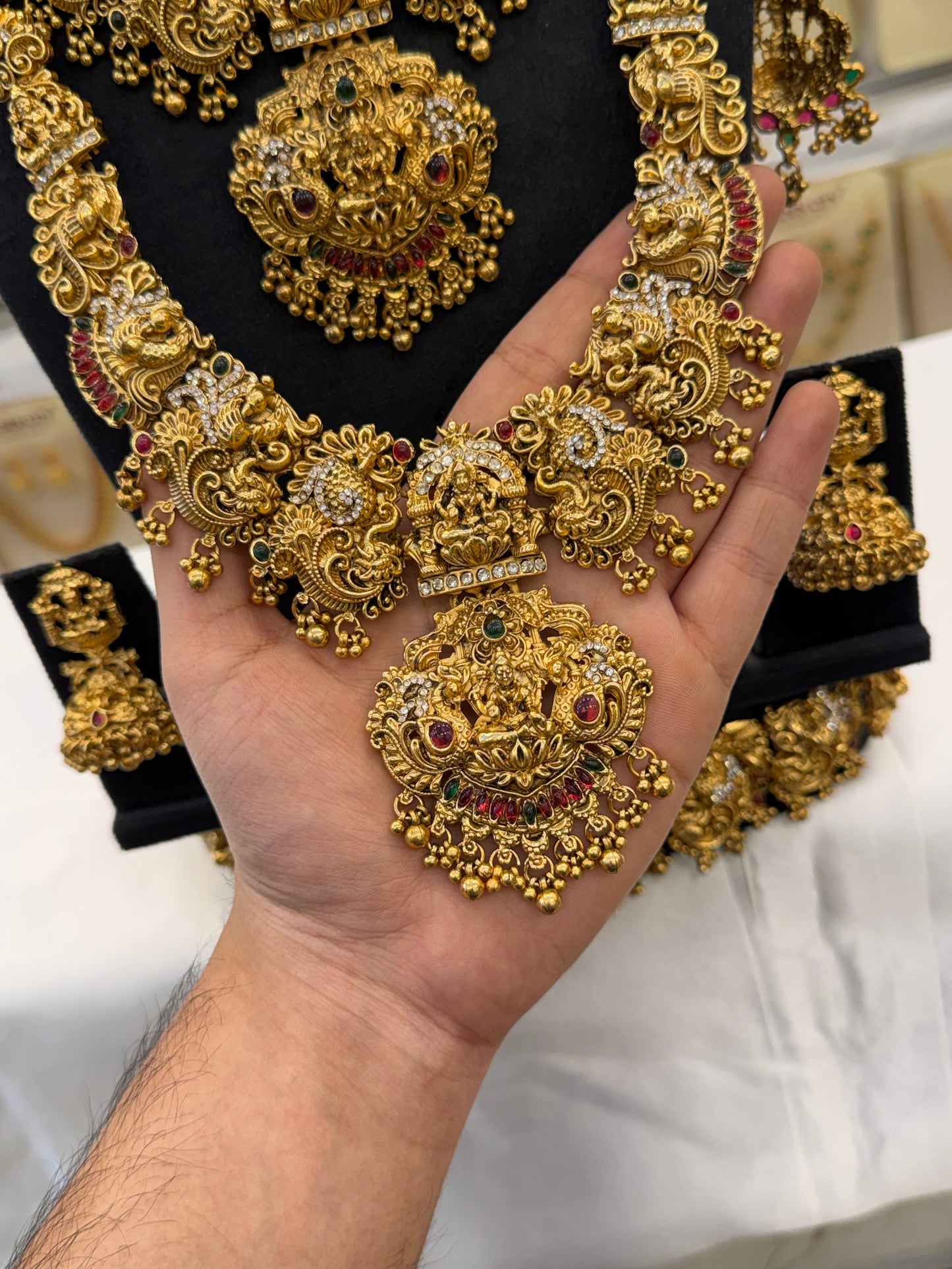 Antique Stome Temple Design Bridal Set