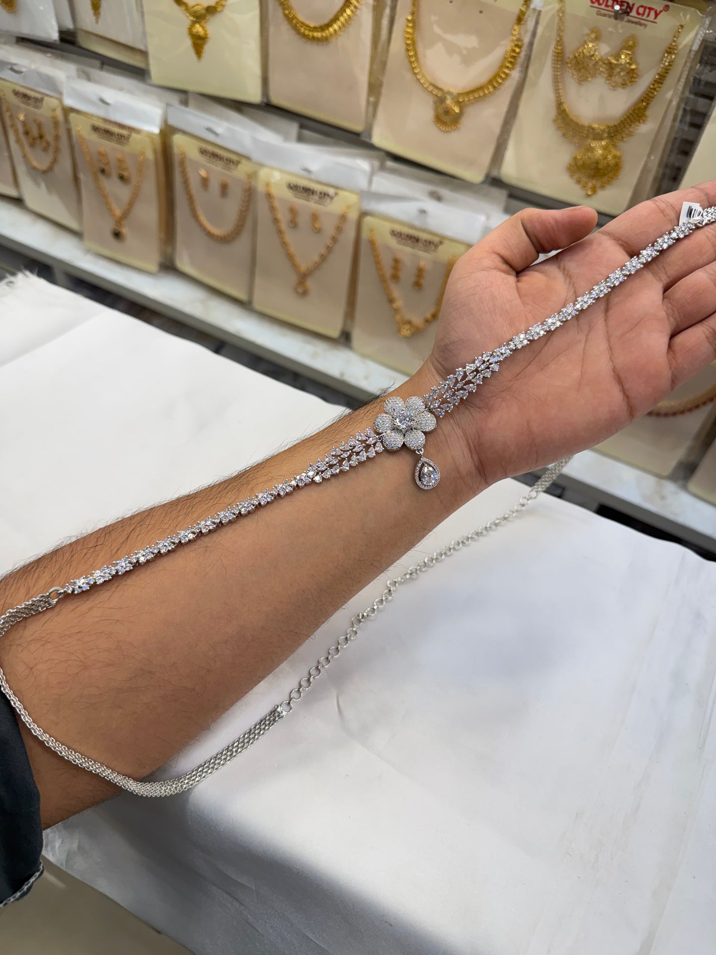 AD Stone Bloom Hip Chain