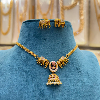 Elephant style simple necklace