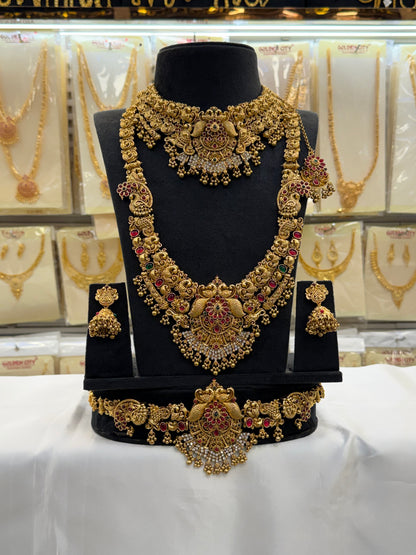 Antique Floral Elegance Bridal Set