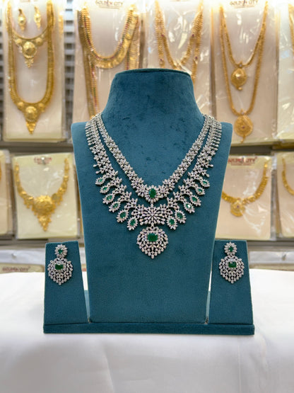 Green AD Stone Layer Necklace