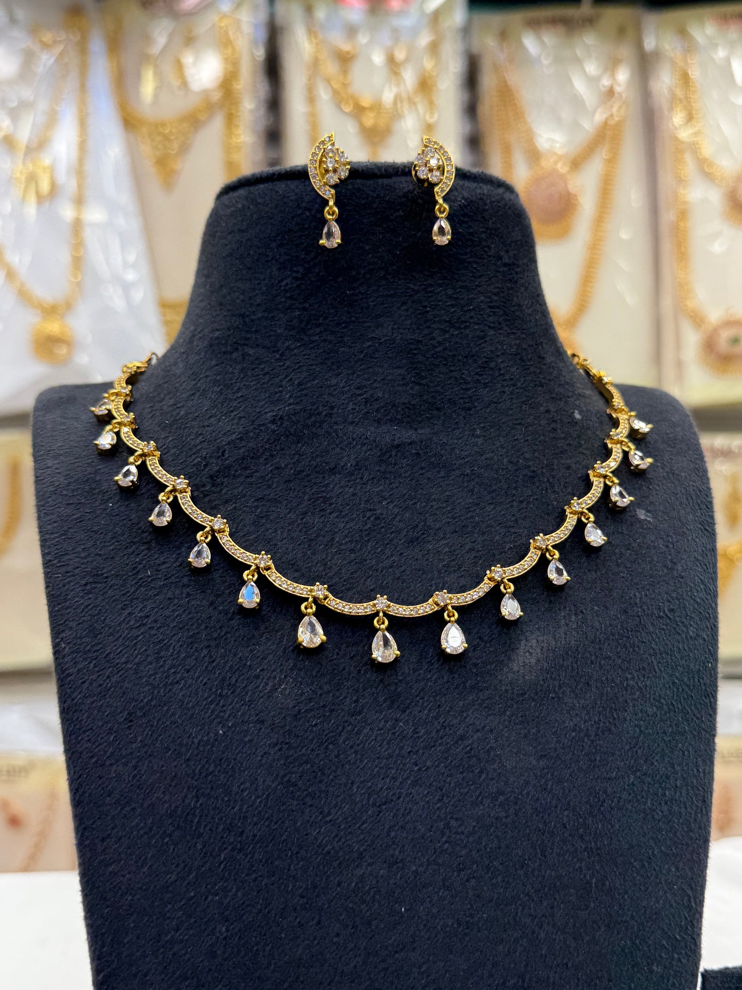 Stone Drop  Necklace