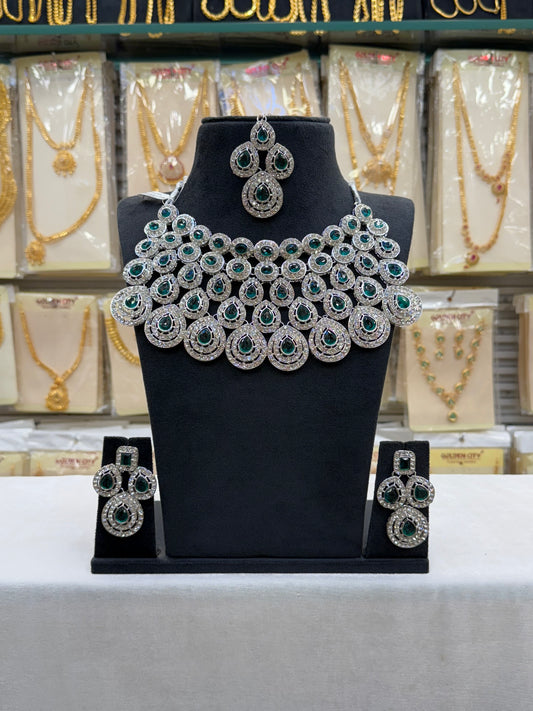 Green Kundan Stone Necklace