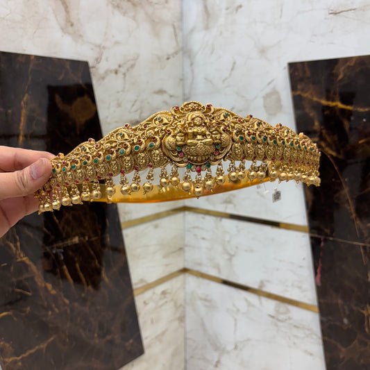 Antique Lakshmi & peacock  Heavy Bridal Hipblet