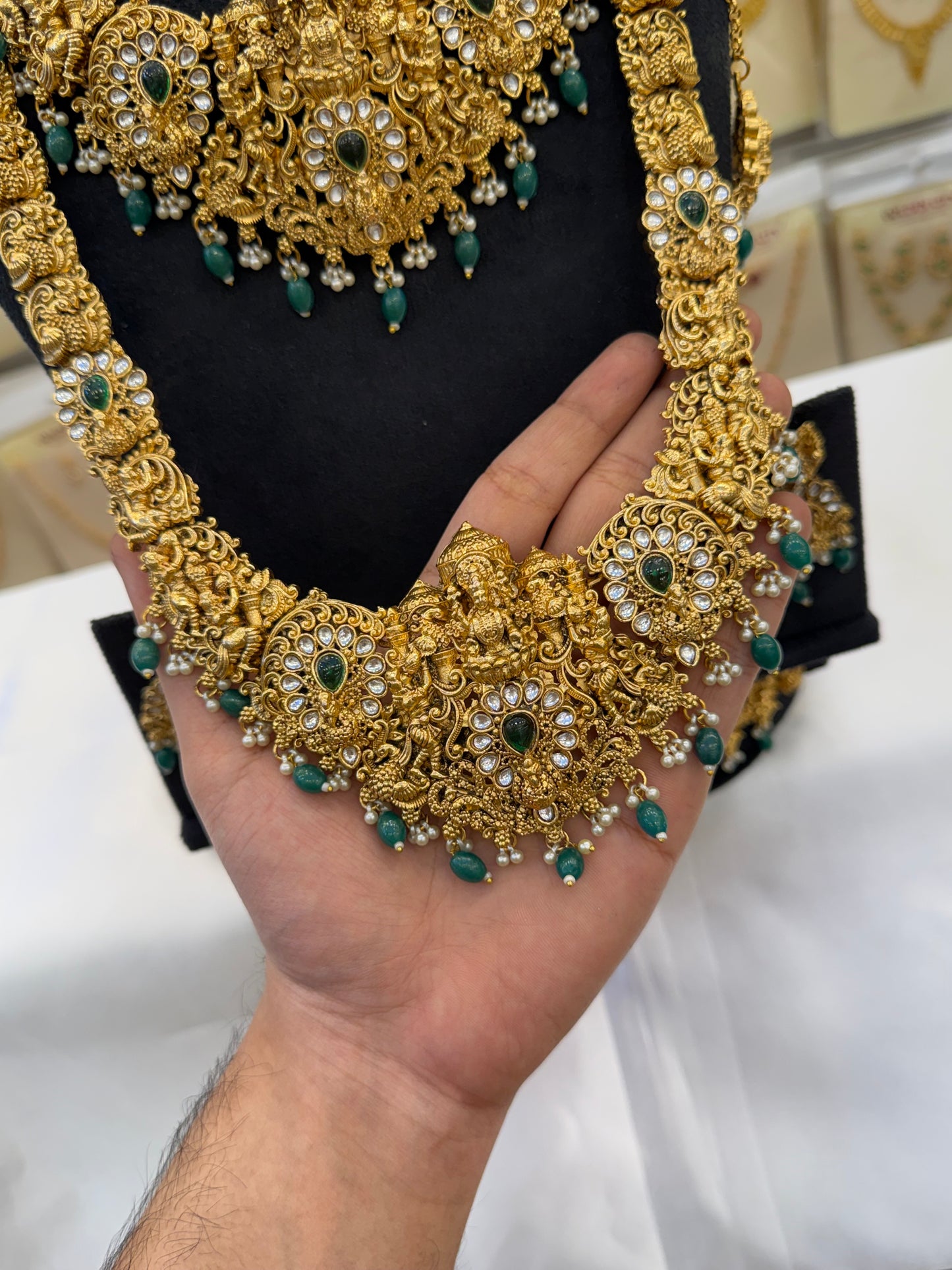 Green Beats Kundan Bridal Set