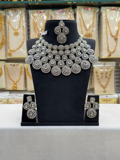 White Kundan stone Necklace