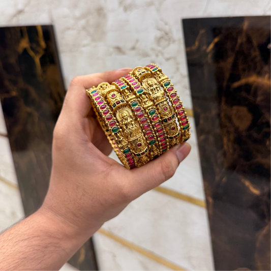 Antique Temple Stone Set Bangle