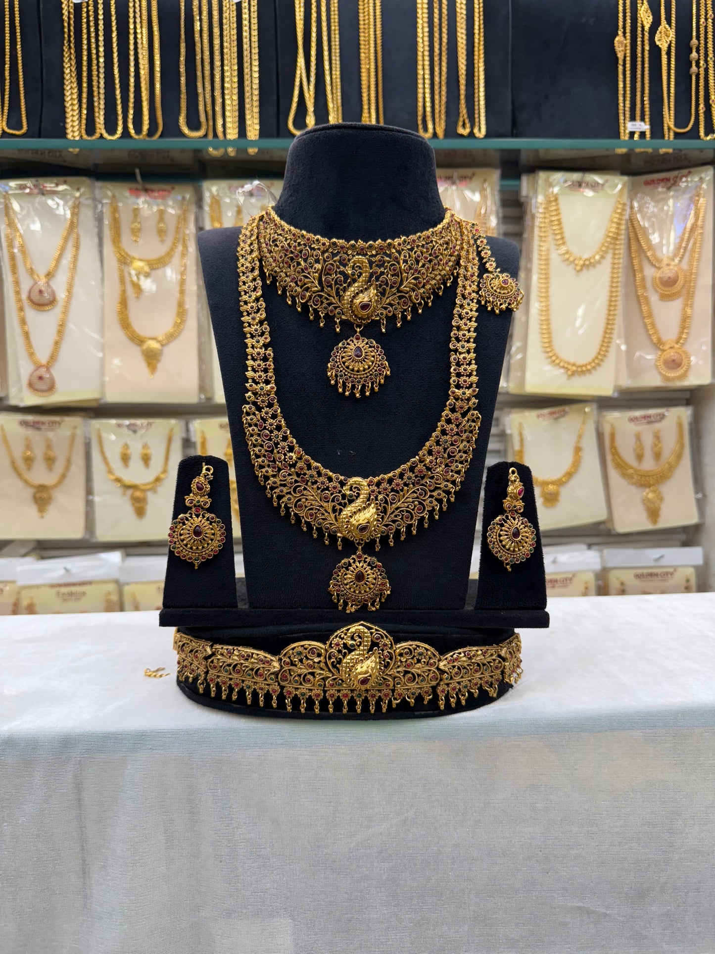 Antique peacock design Bridal Set