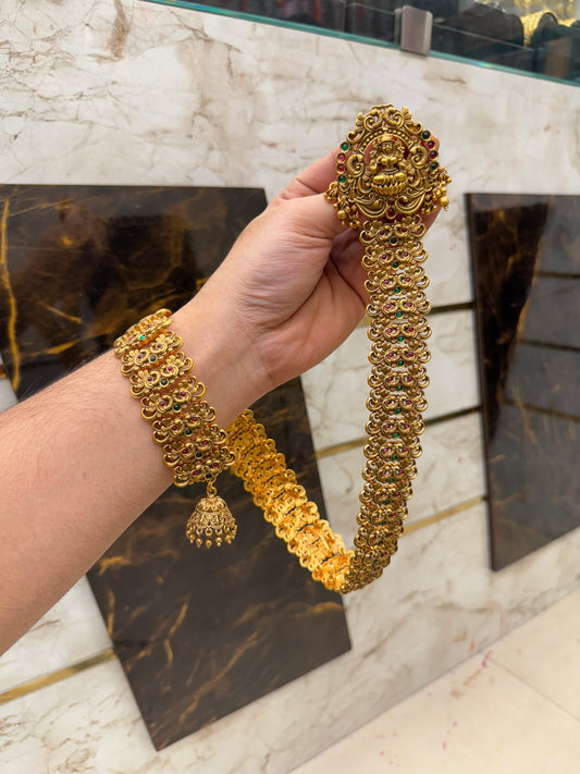 Antique Laxmi Temp Stone Work Long Jada