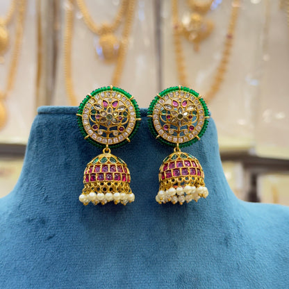 Floral Grace Temp Jhumki