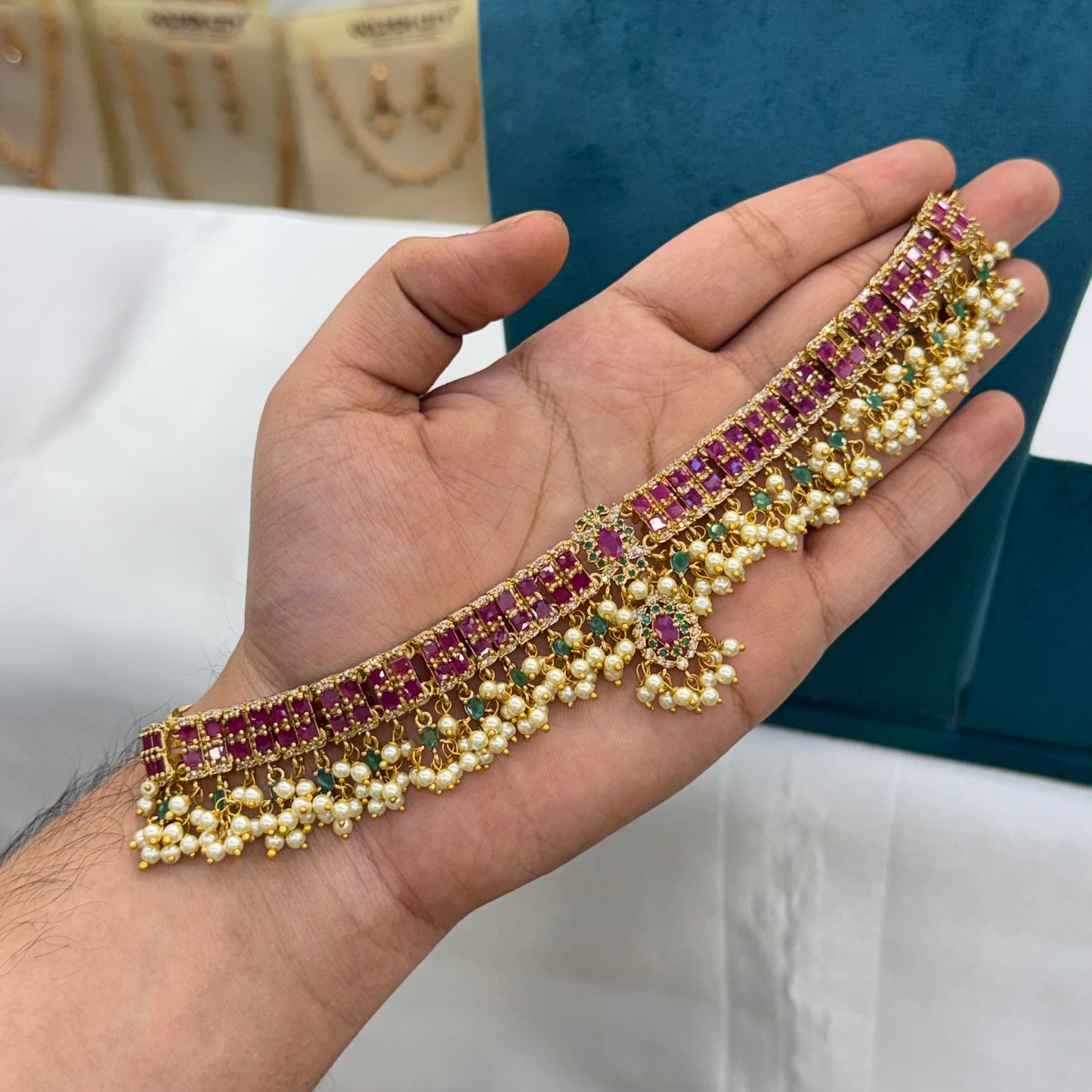 Ruby Stone Choker Necklace