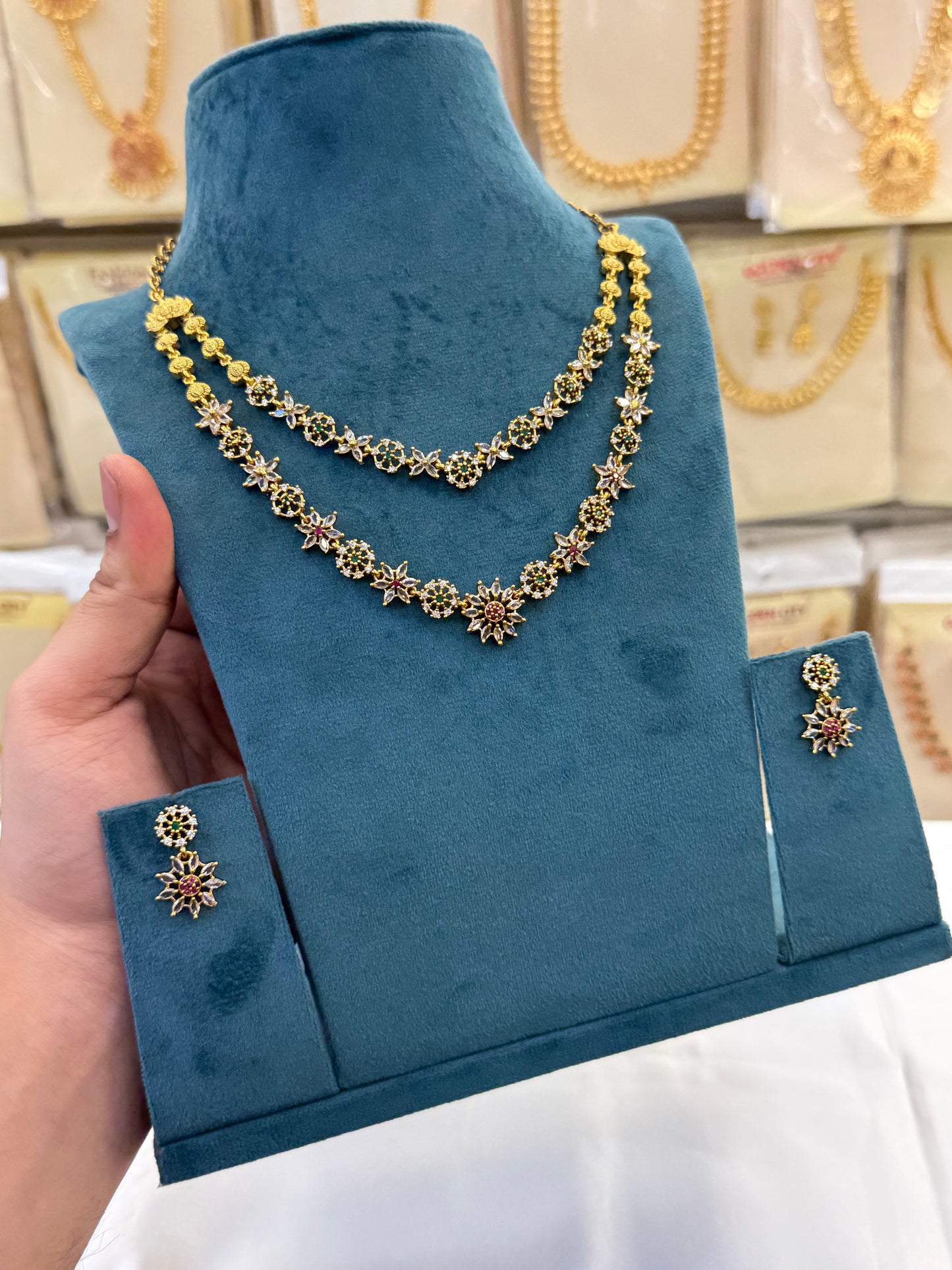 Layer A.D Stone Necklace