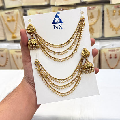 Antique Lakshmi Jhumki Set