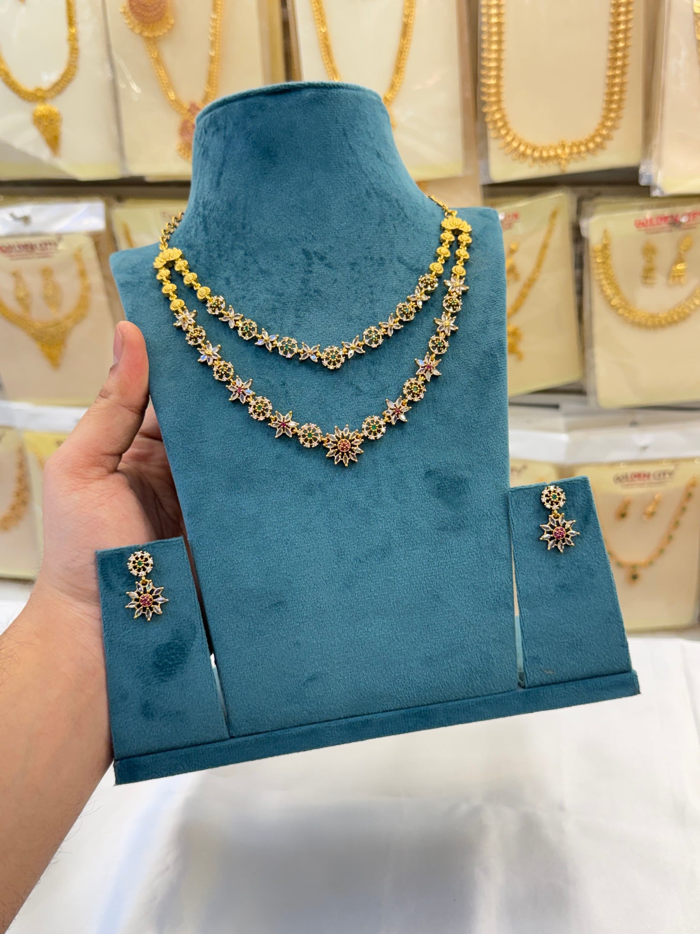 Layer A.D Stone Necklace