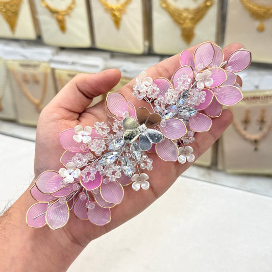 Pink Crystal Hair Accessories