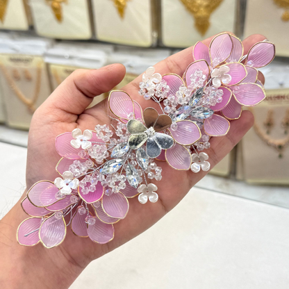 Pink Crystal Hair Accessories