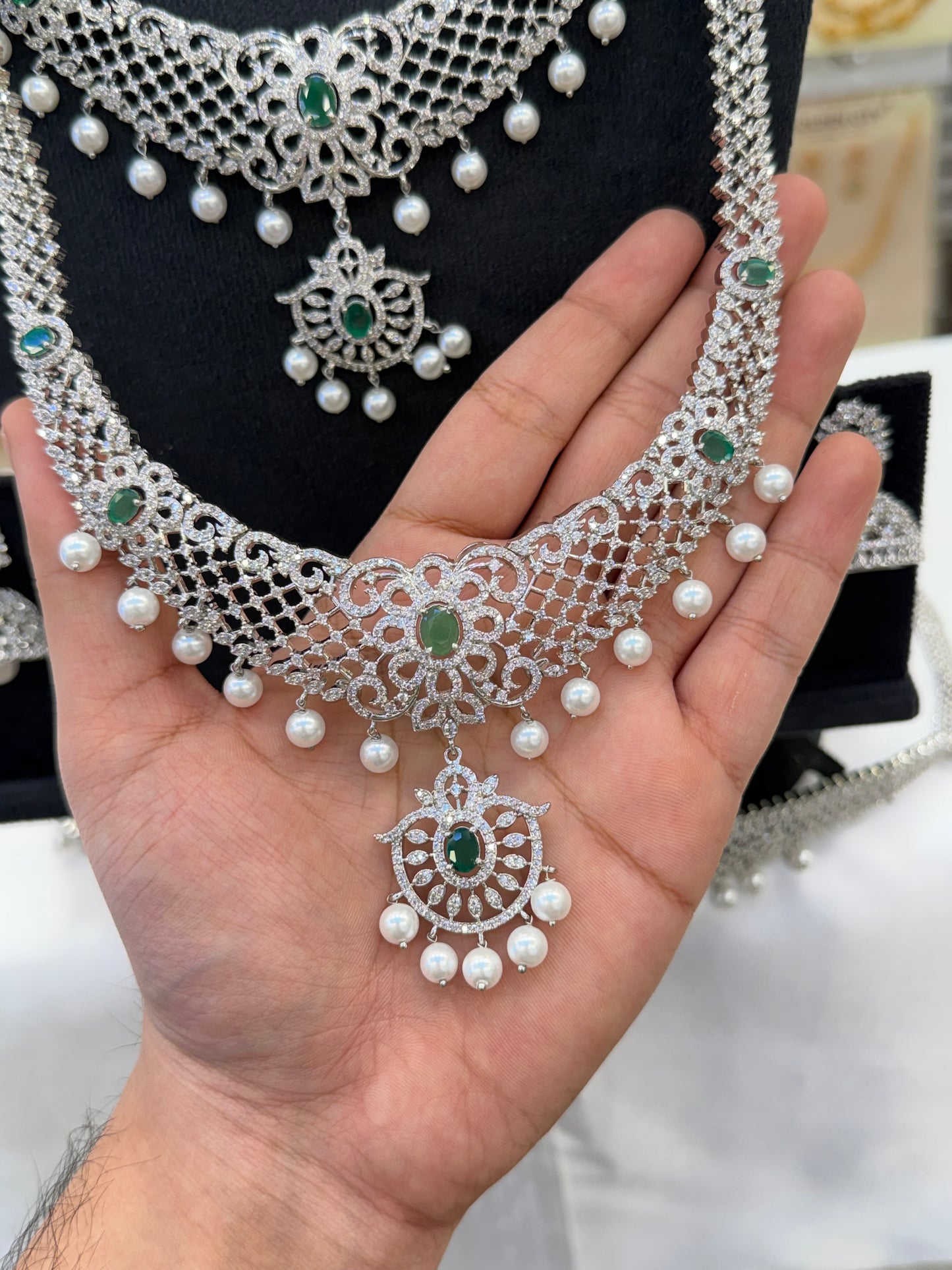 A.D Stone Bridal Set & Hipblet