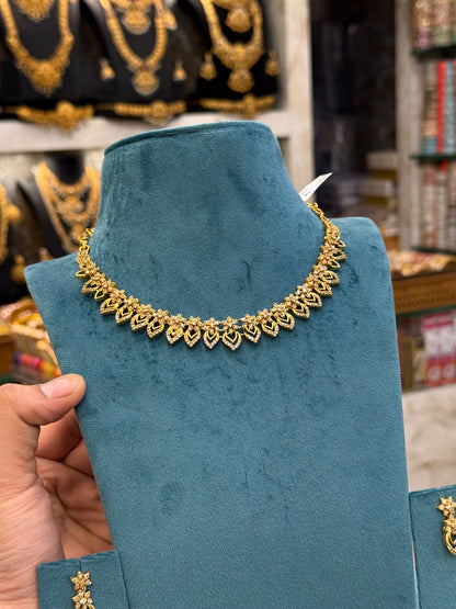 A.D stone Antique Necklace