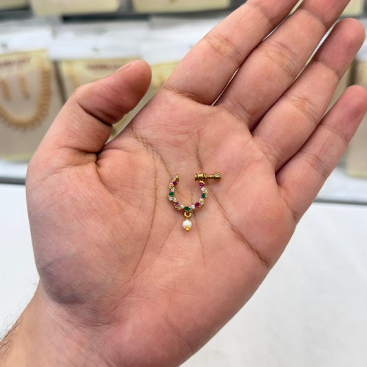 Navarathna Nose Pin