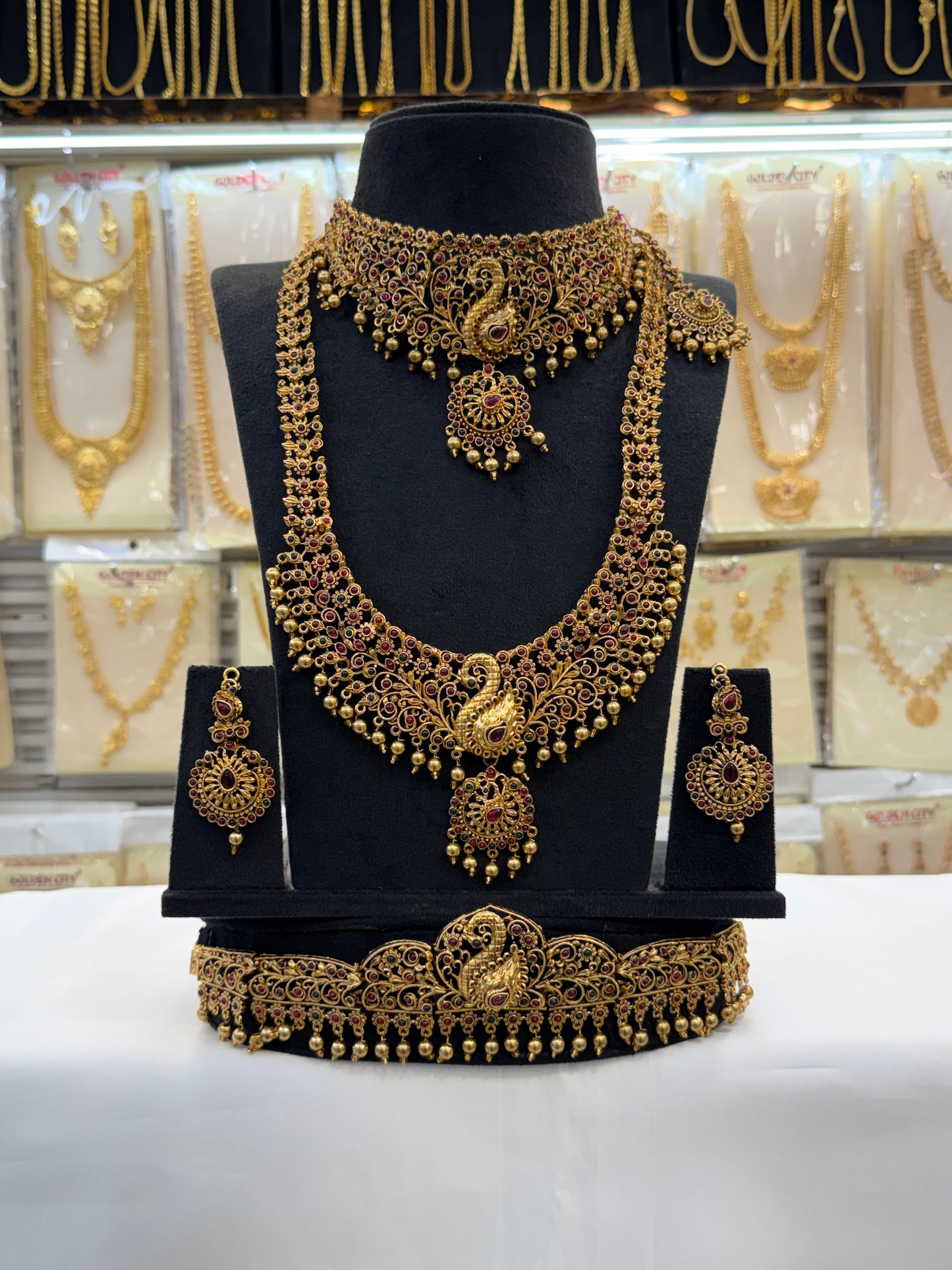 Peacock Choker Bridal  Set