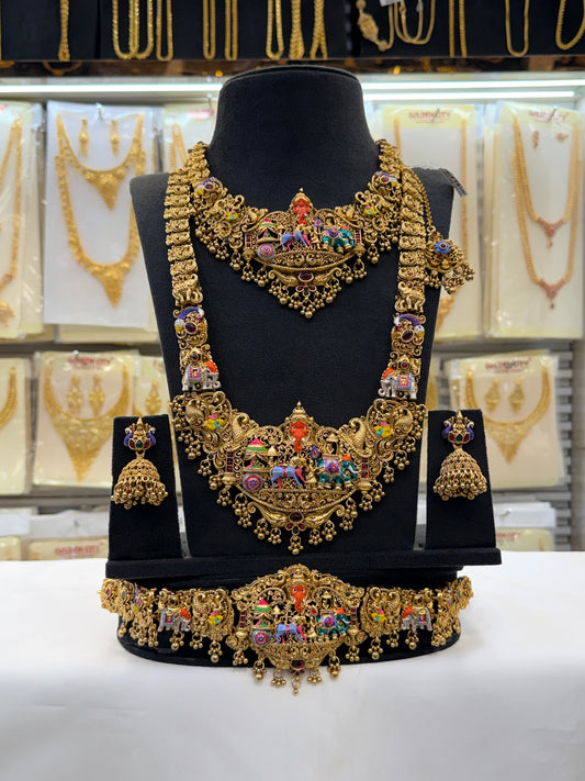 Grand Enamel Design Bridal Set