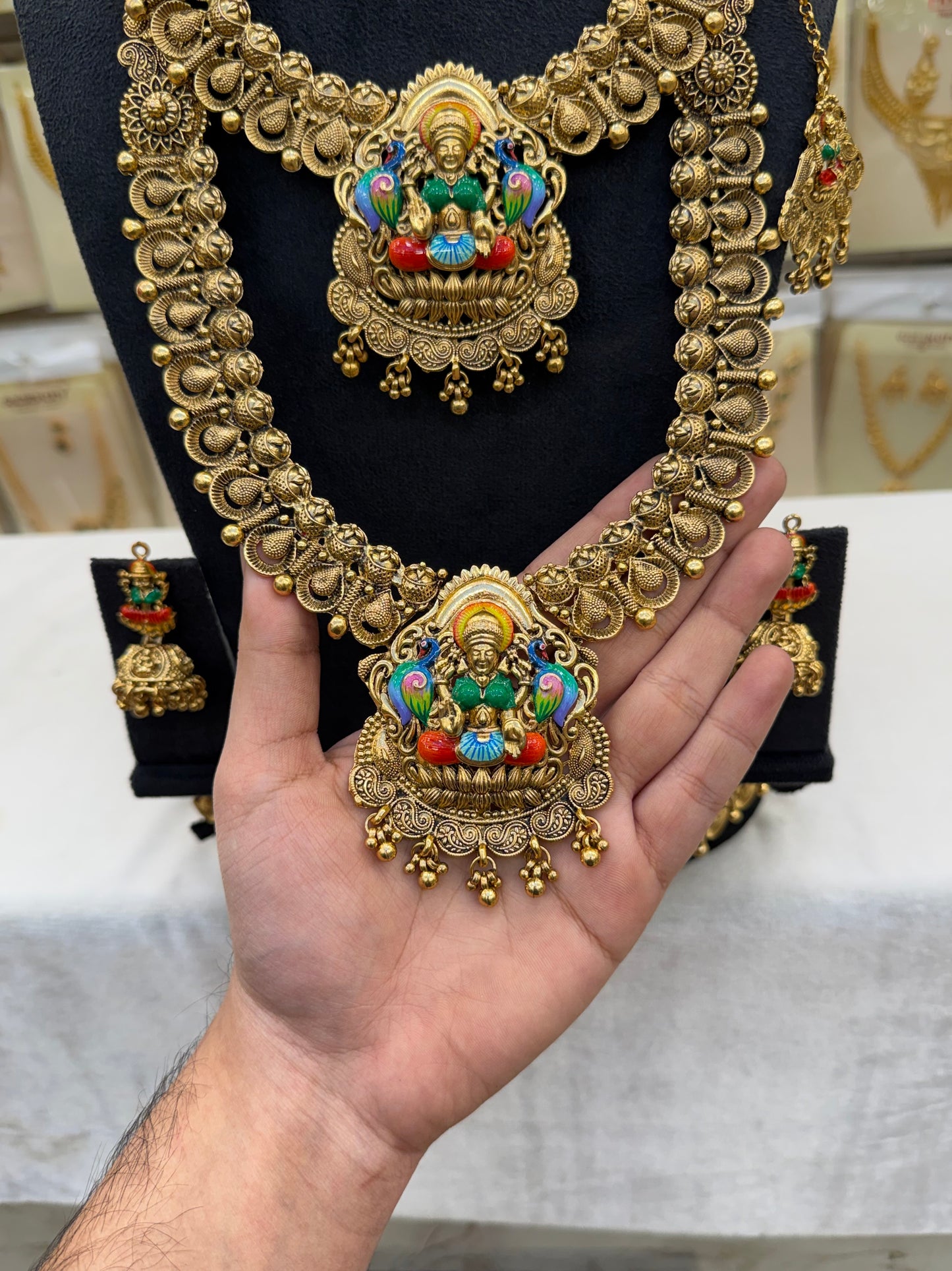 Enamel Laxmi Design Bridal Set
