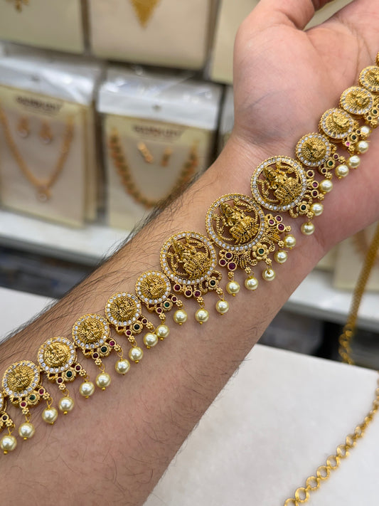 Mahalakshmi Antique AD Hip Chain