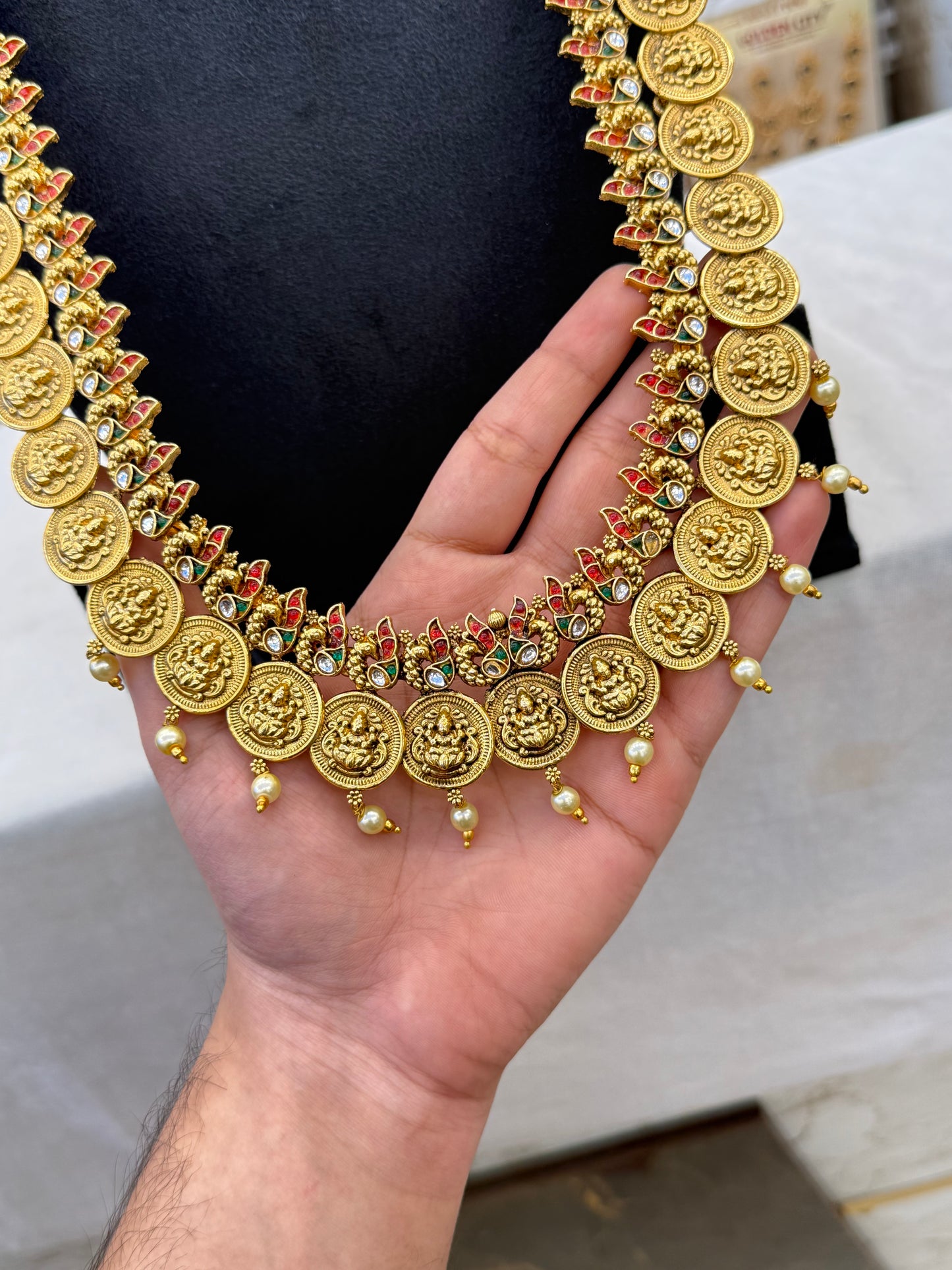 Kasi Malai Lakshmi Coin Antique Haram