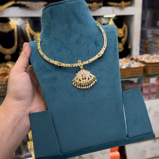 Single Line Stone Necklace