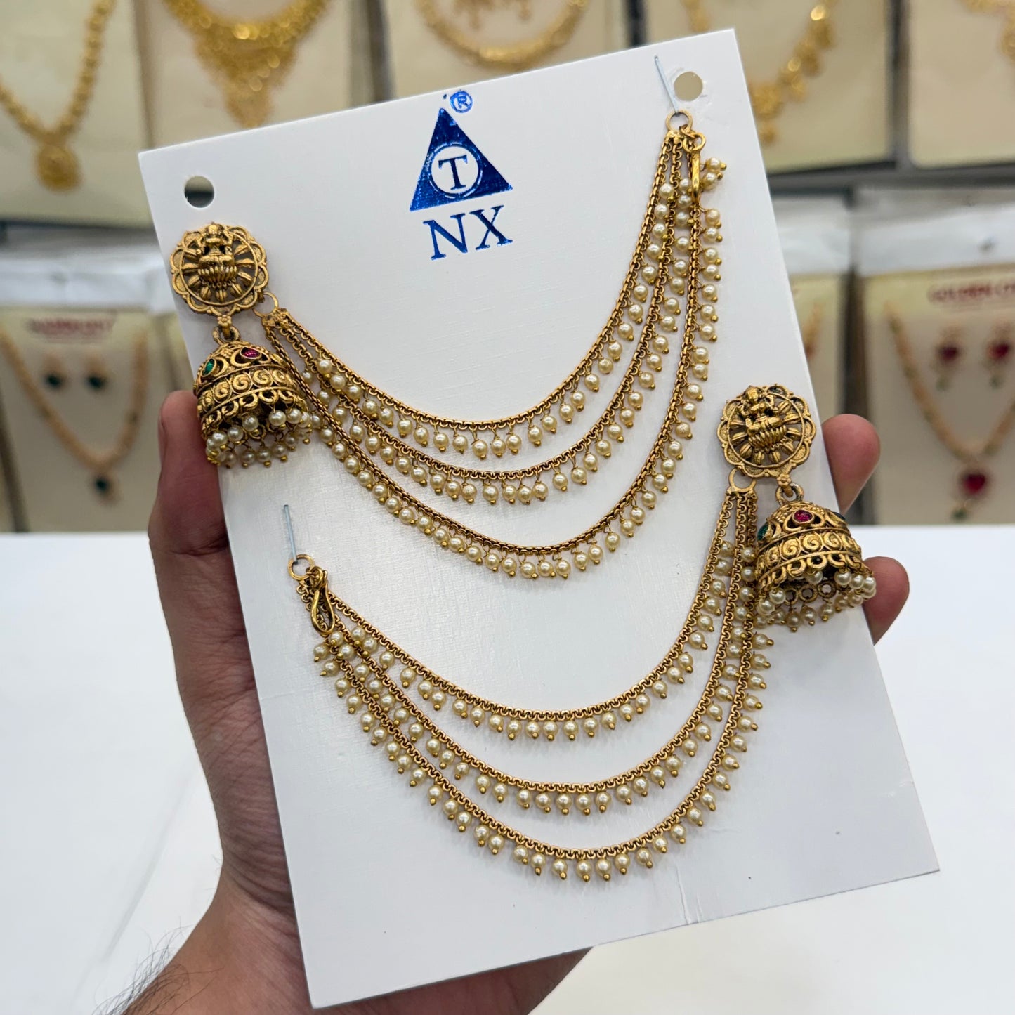 Antique Malar Jhumki Set
