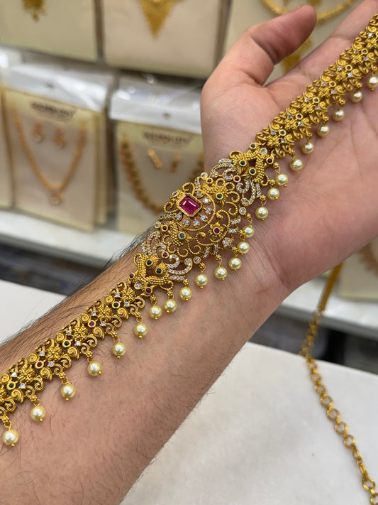 Premium AD Stone Hip Chain