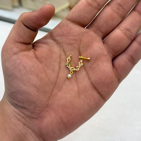 Navarathna Nose Pin