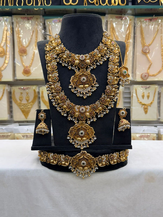 Antique Stone Work  Bridal Set