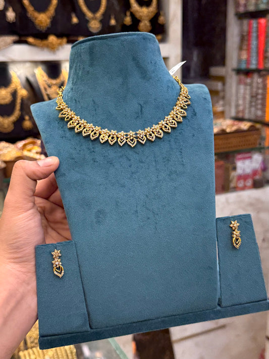 A.D stone Antique Necklace